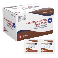 Dynarex Povidone Iodine Prep Pad, Medium, 10 Box